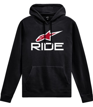 HOODIE RIDE 4.0 P/O BK/RD/WT M