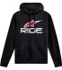 HOODIE RIDE 4.0 P/O BK/RD/WT X