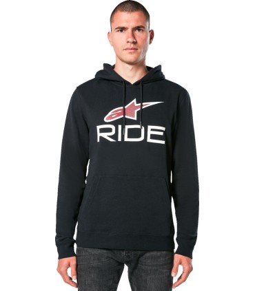 HOODIE RIDE 4.0 P/O BK/RD/WT X