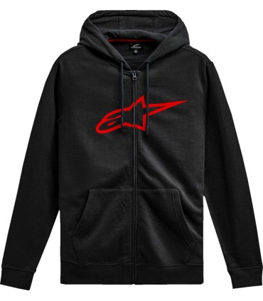 HOODIE ZIP AGELESS V3 BLK/RD M