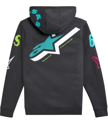 HOODIE ZIP VARIEGATE GUNMETAL 