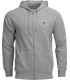 HOODIE ZIP UP BADGE HTR GRAY S