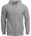 HOODIE ZIP UP BADGE HTR GRAY L