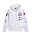 SWEAT À CAPUCHE ZIPPÉ BLANC VARIÉGATE M