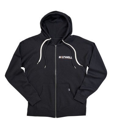 HOODIE BOLTS ZIP BLACK SM