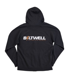 HOODIE BOLTS ZIP BLACK MD