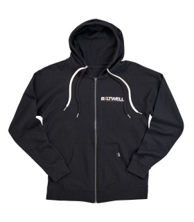 HOODIE BOLTS ZIP BLACK XL