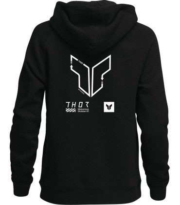 HOODIE WOMENS TRAX BLACK SM