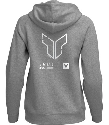 HOODIE WOMENS TRAX HTR GY MD