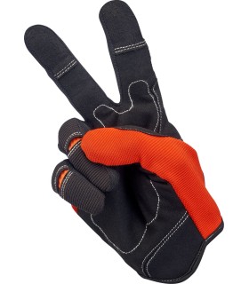 GLOVES MOTO ORG/BLK LG