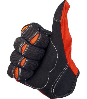 GLOVES MOTO ORG/BLK LG