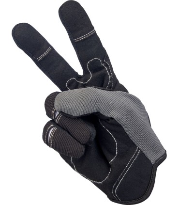 GLOVES MOTO GRY/BLK MD