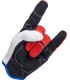 GLOVES MOTO RD/WH/BL SM