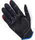 GLOVES MOTO RD/WH/BL MD