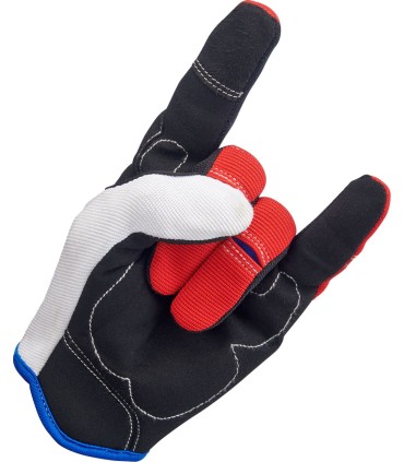 GLOVES MOTO RD/WH/BL XXL