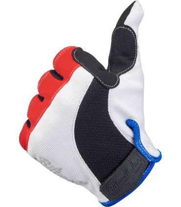 GLOVES MOTO RD/WH/BL XXL