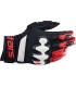 GLOVE HALO BLK/WT/RD S