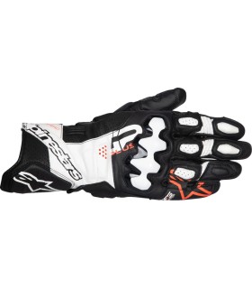 GLOVE GP+ R V3 LTHR BK/WT/RD S