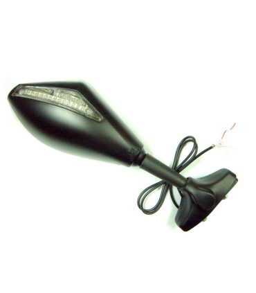 MIRROR BLACK RIGHT EC W/LED