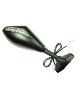MIRROR BLACK LEFT EC W/LED