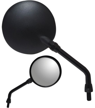 MIRROR PU ROUND BLACK