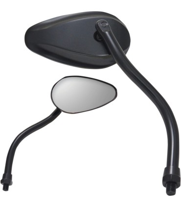 MIRROR PU TEARDROP BLK