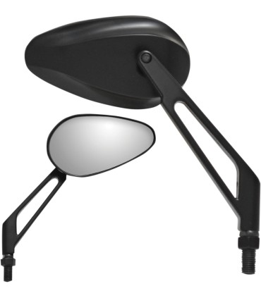 MIRROR PU TEARDROP BLK